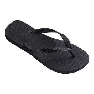 Havaianas Top Flip Flops Uisex Sandals Black Rubber Size US M5-W6 NEW